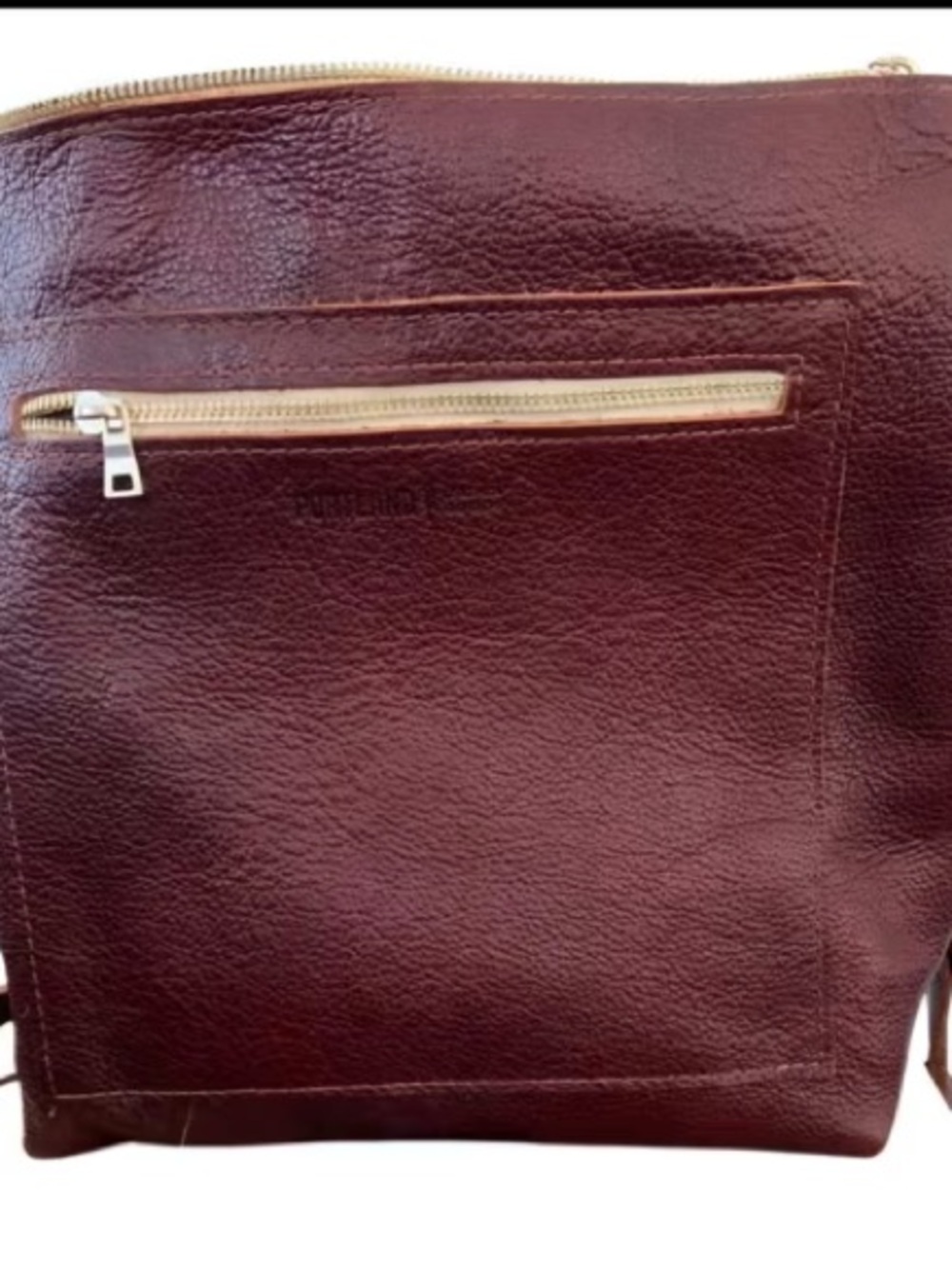 Portland leather goods tote backpack in nutmeg